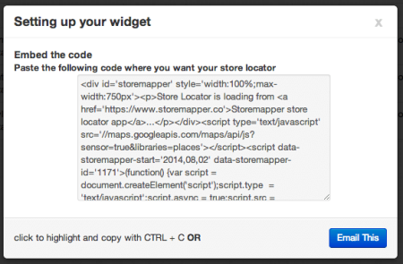 StoreMapper Embed Code