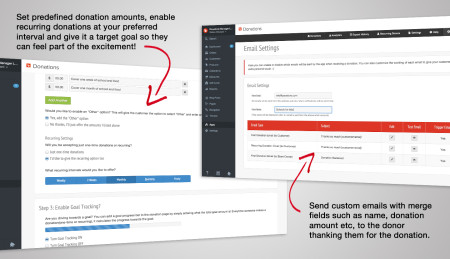 setup donations with shopify