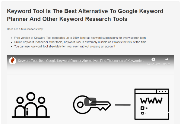 an alternate keyword tool for your online store research